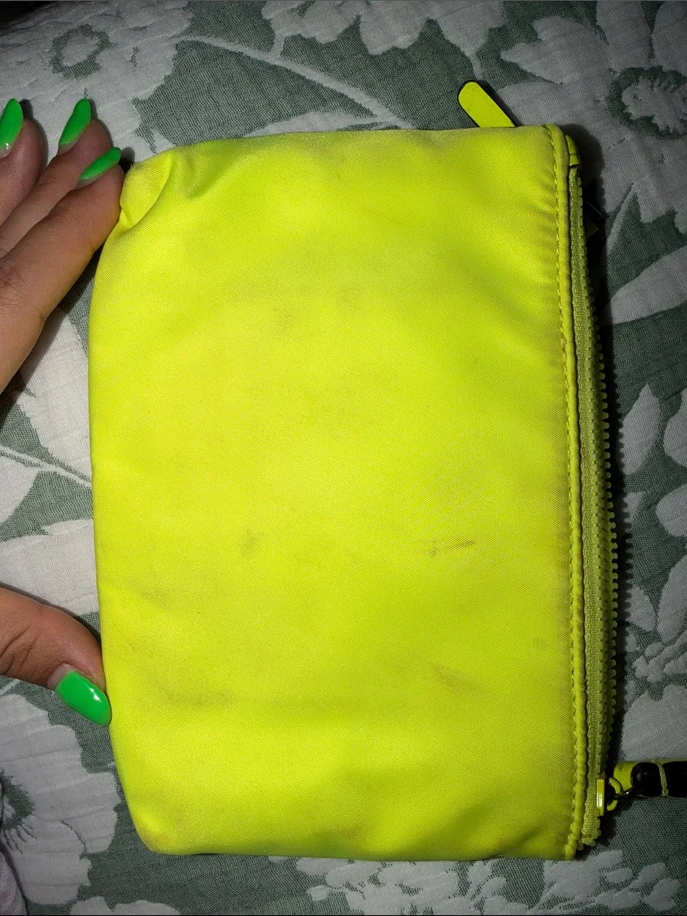 kate spade Neon Yellow Zip Wristlet Pouch